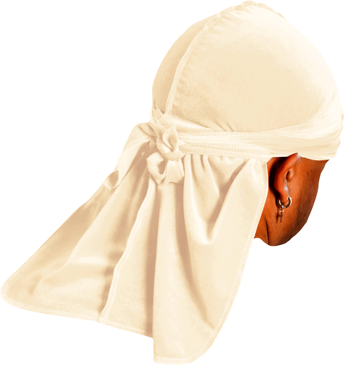 Premium Cream Khaki Velvet Durag