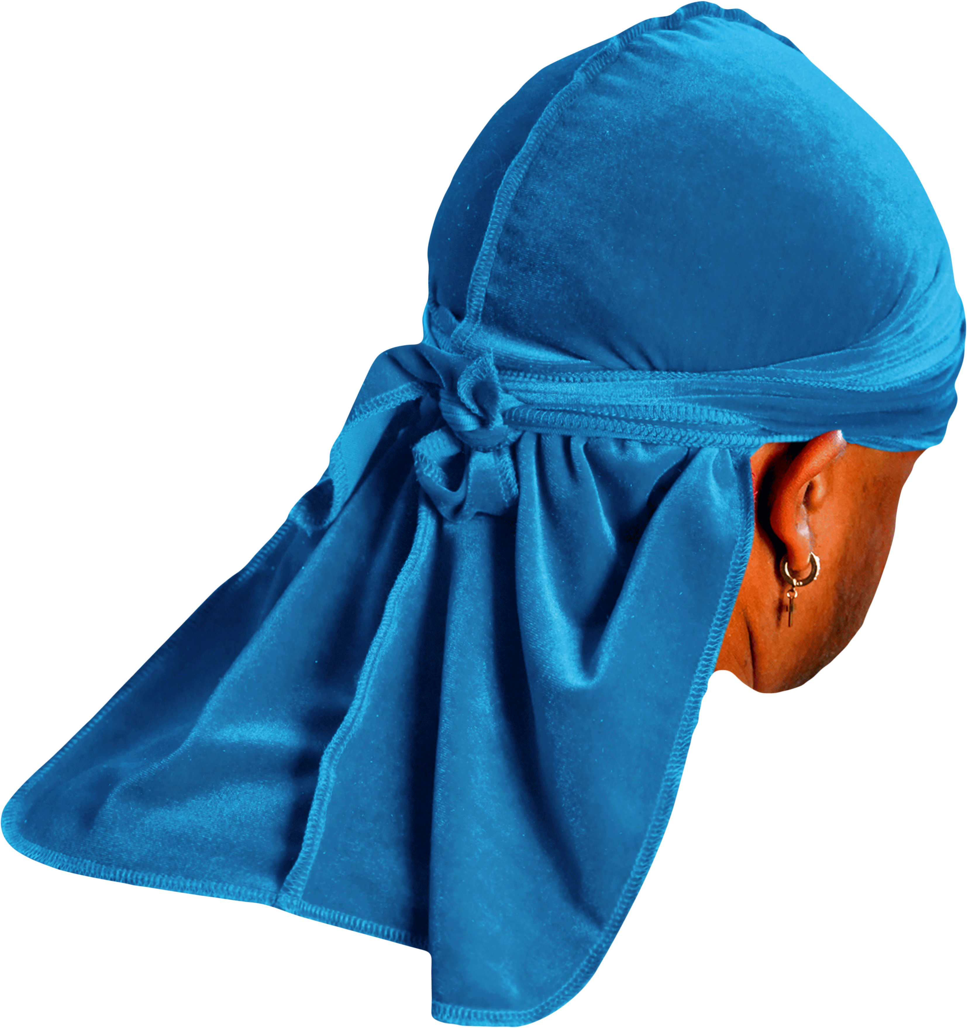 Premium Turquoise Blue Velvet Durag