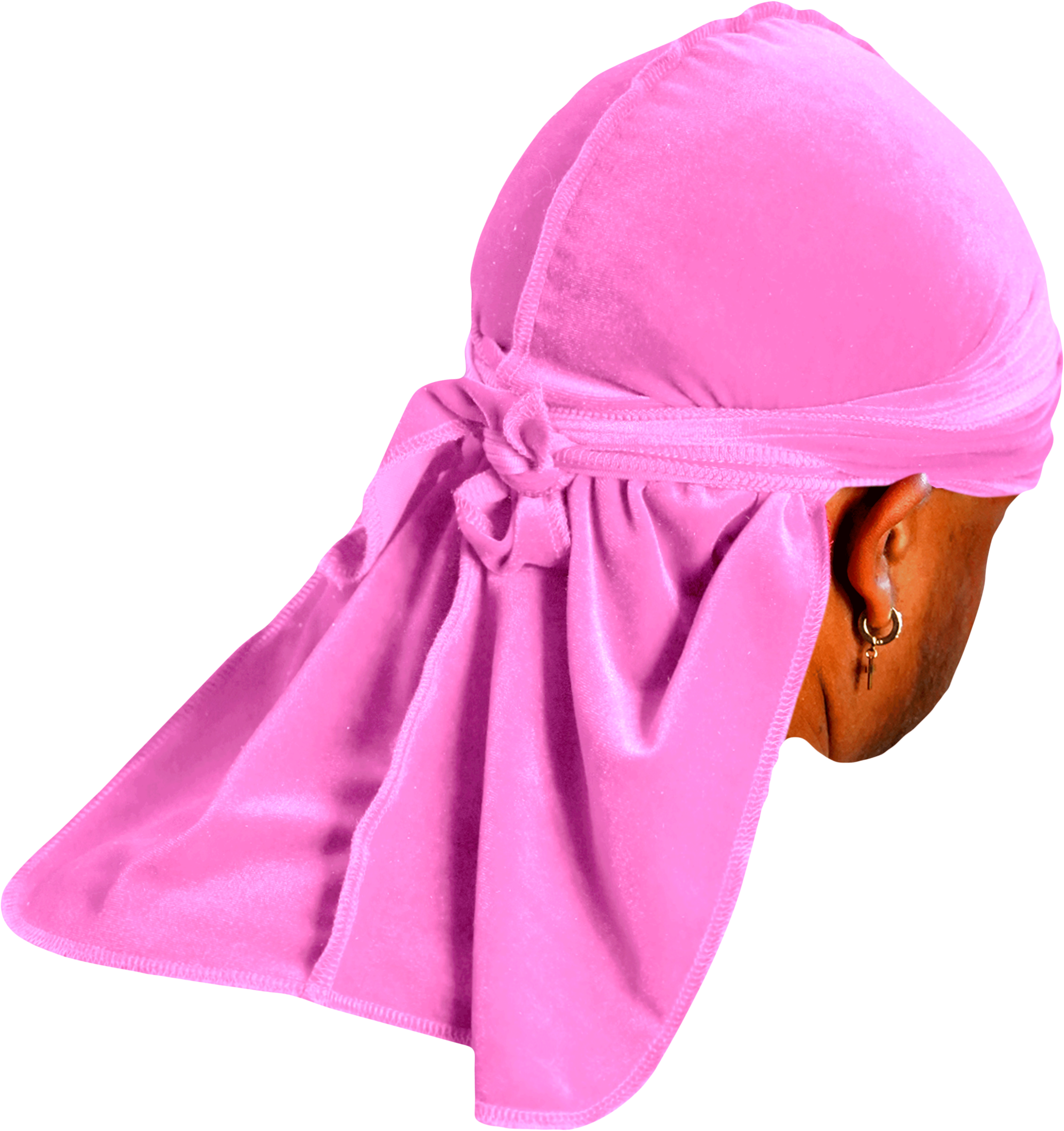 Premium Powder Pink Velvet Durag