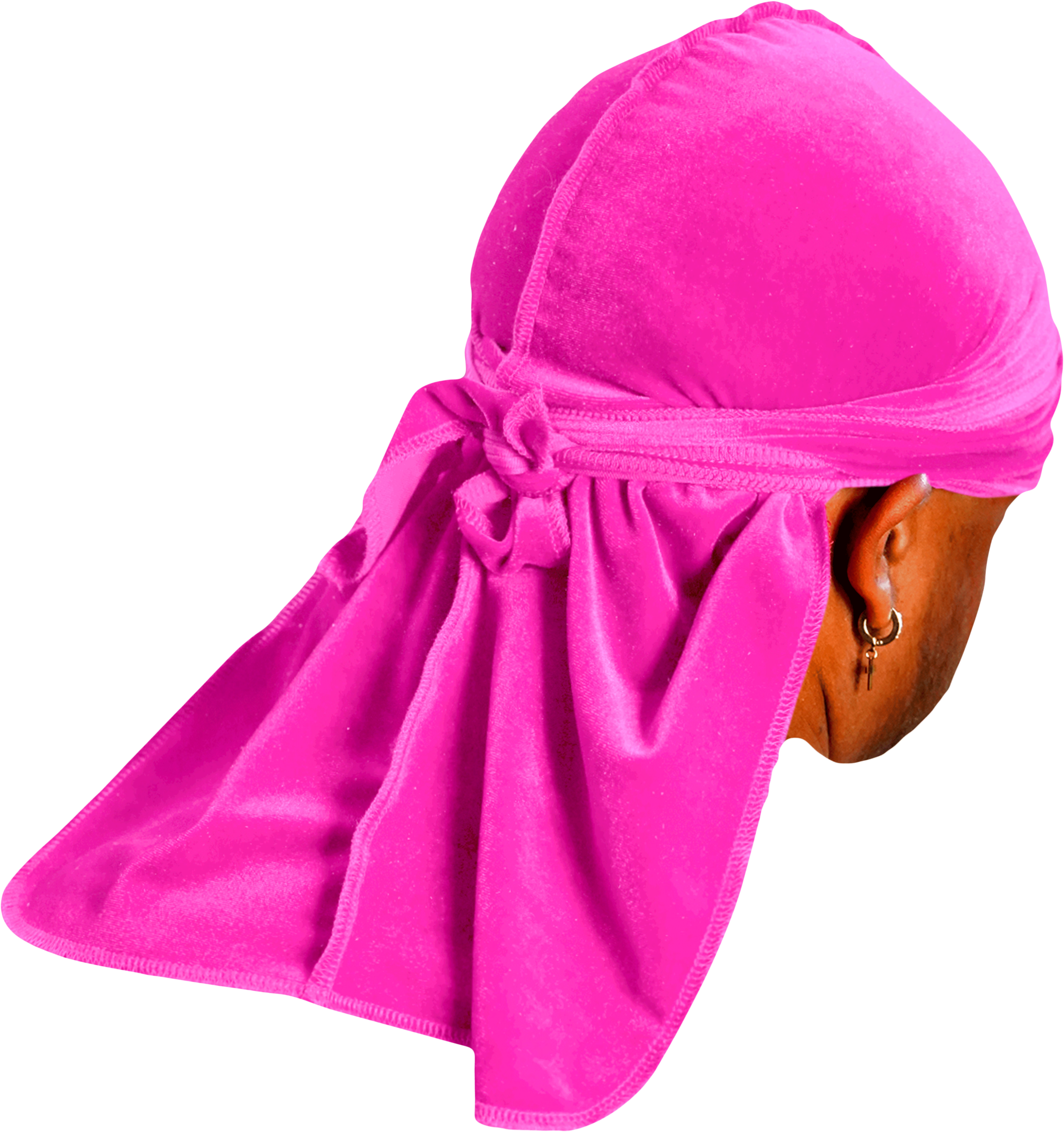 Premium Pink Velvet Durag