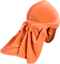 Premium Peach Orange Velvet Durag