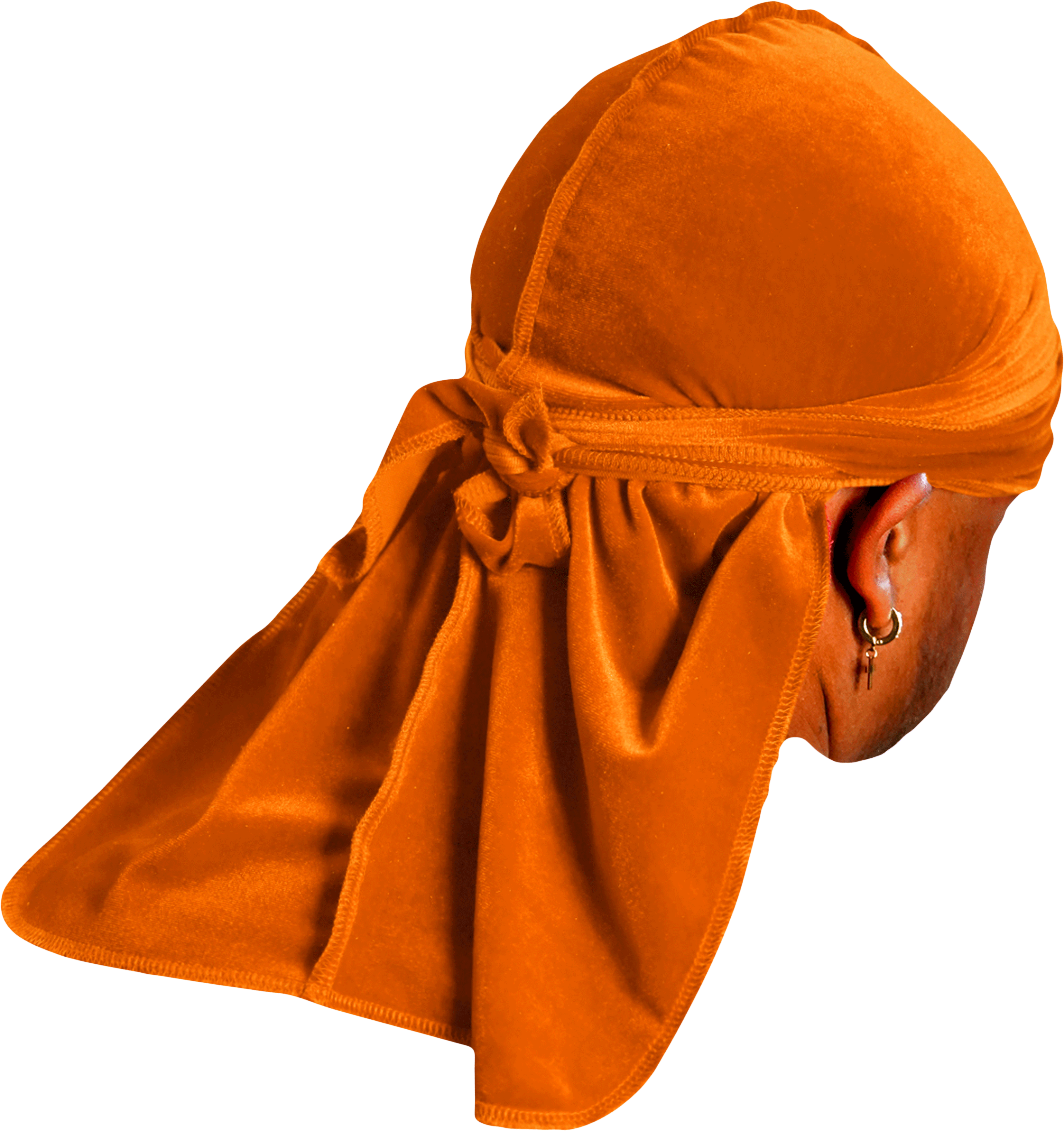 Premium Orange Velvet Durag