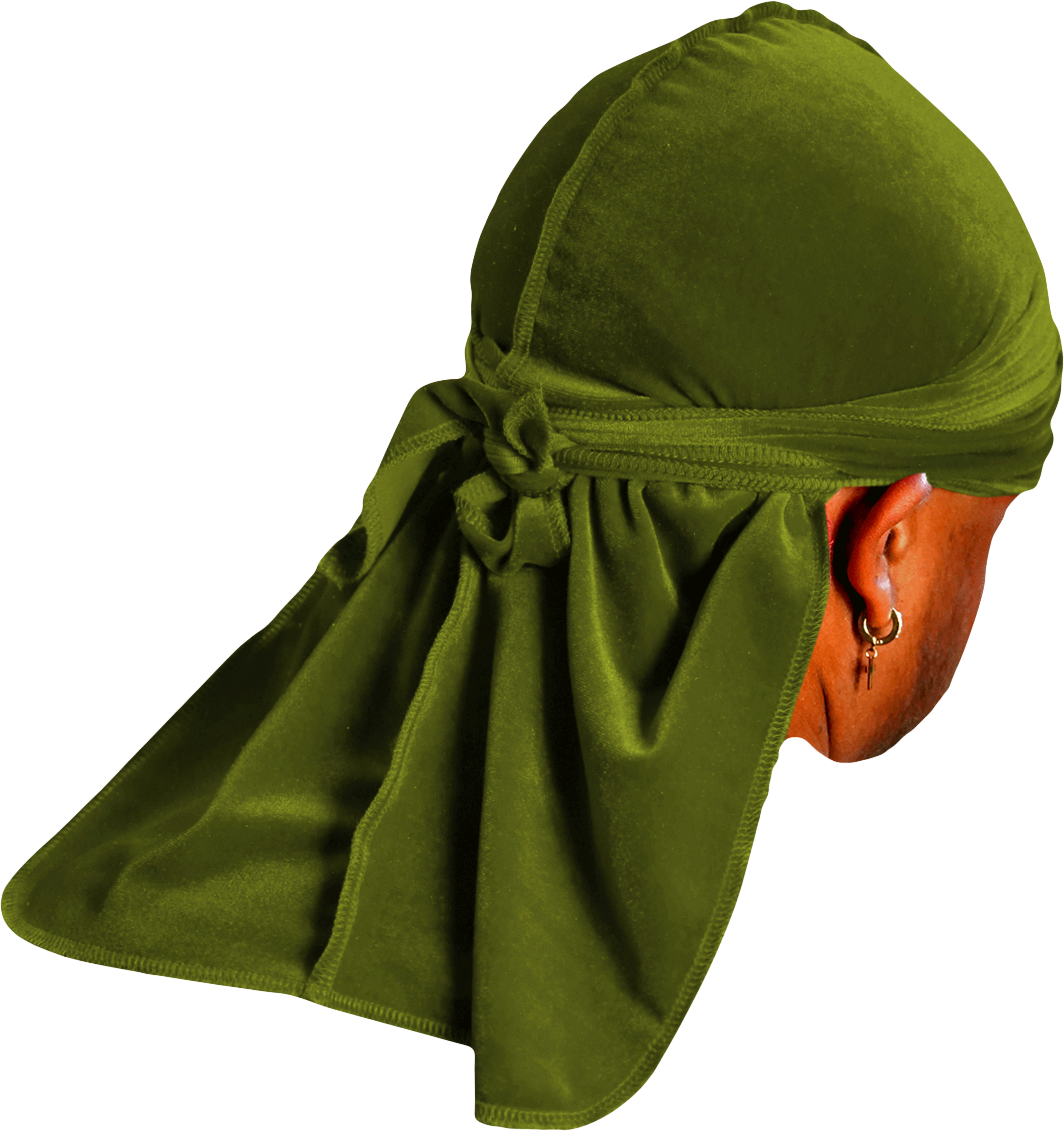Premium Olive Green Velvet Durag