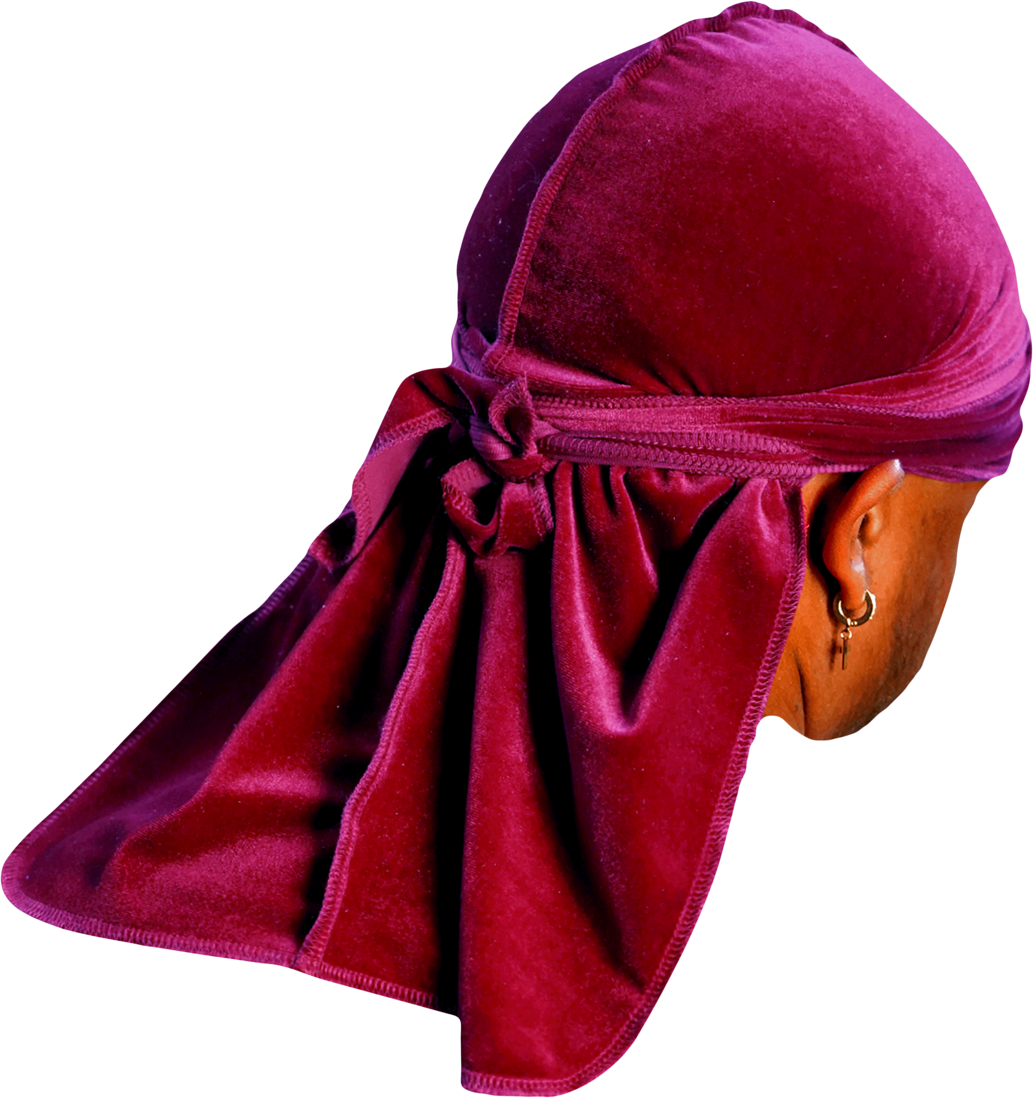 Premium Maroon Red Velvet Durag