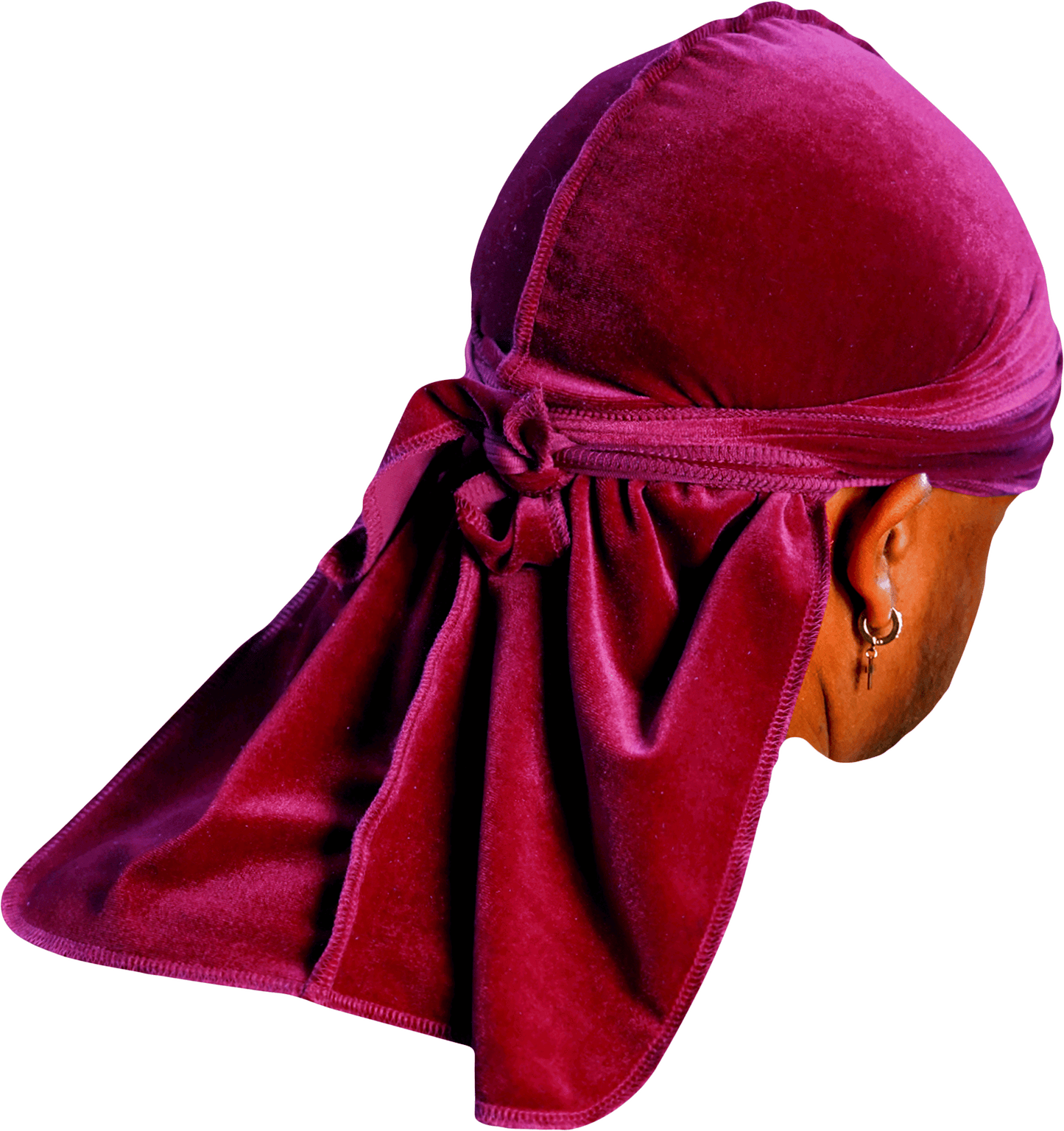 Premium Maroon Red Velvet Durag
