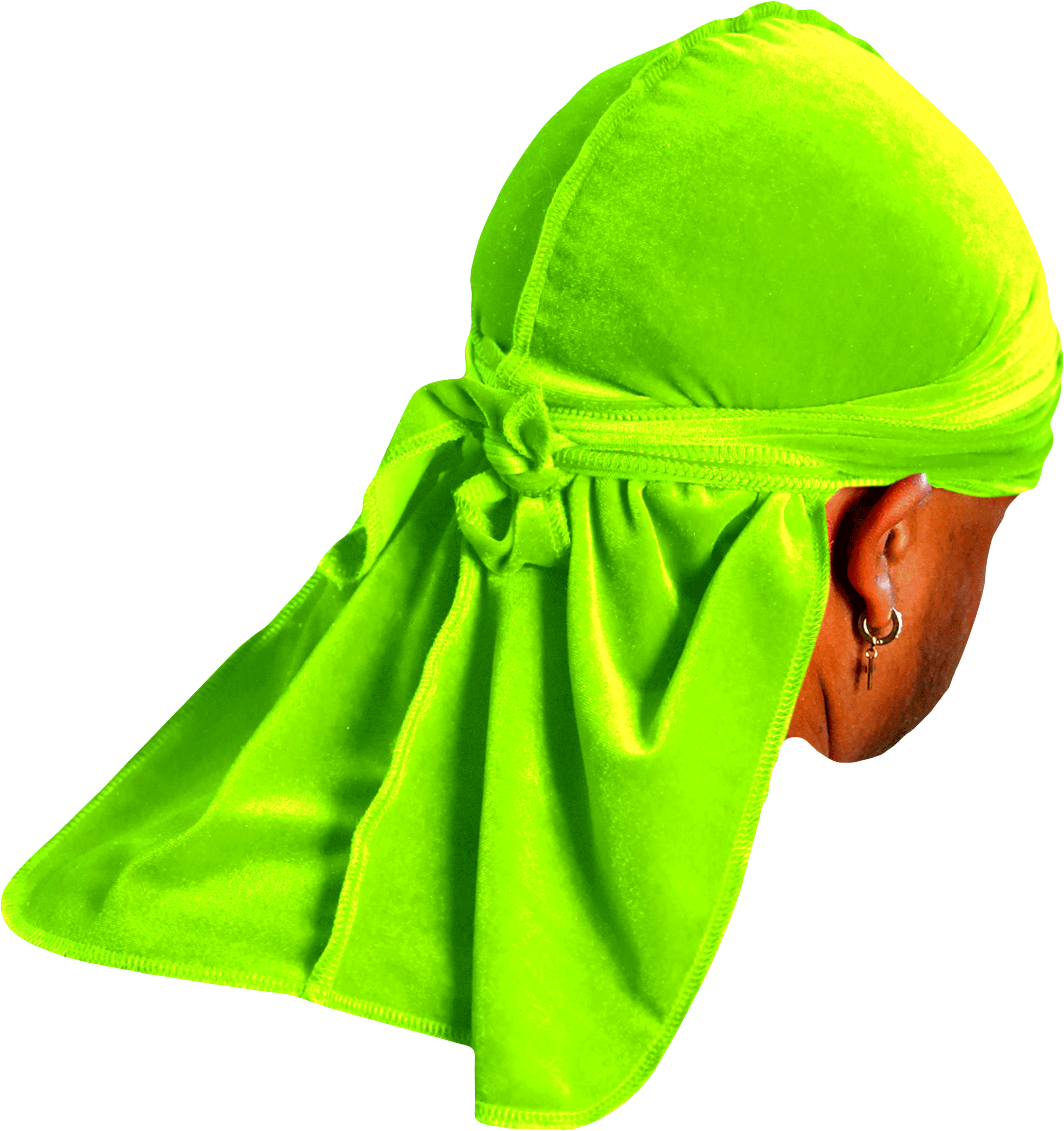 Premium Lime Velvet Durag