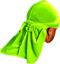 Premium Lime Velvet Durag