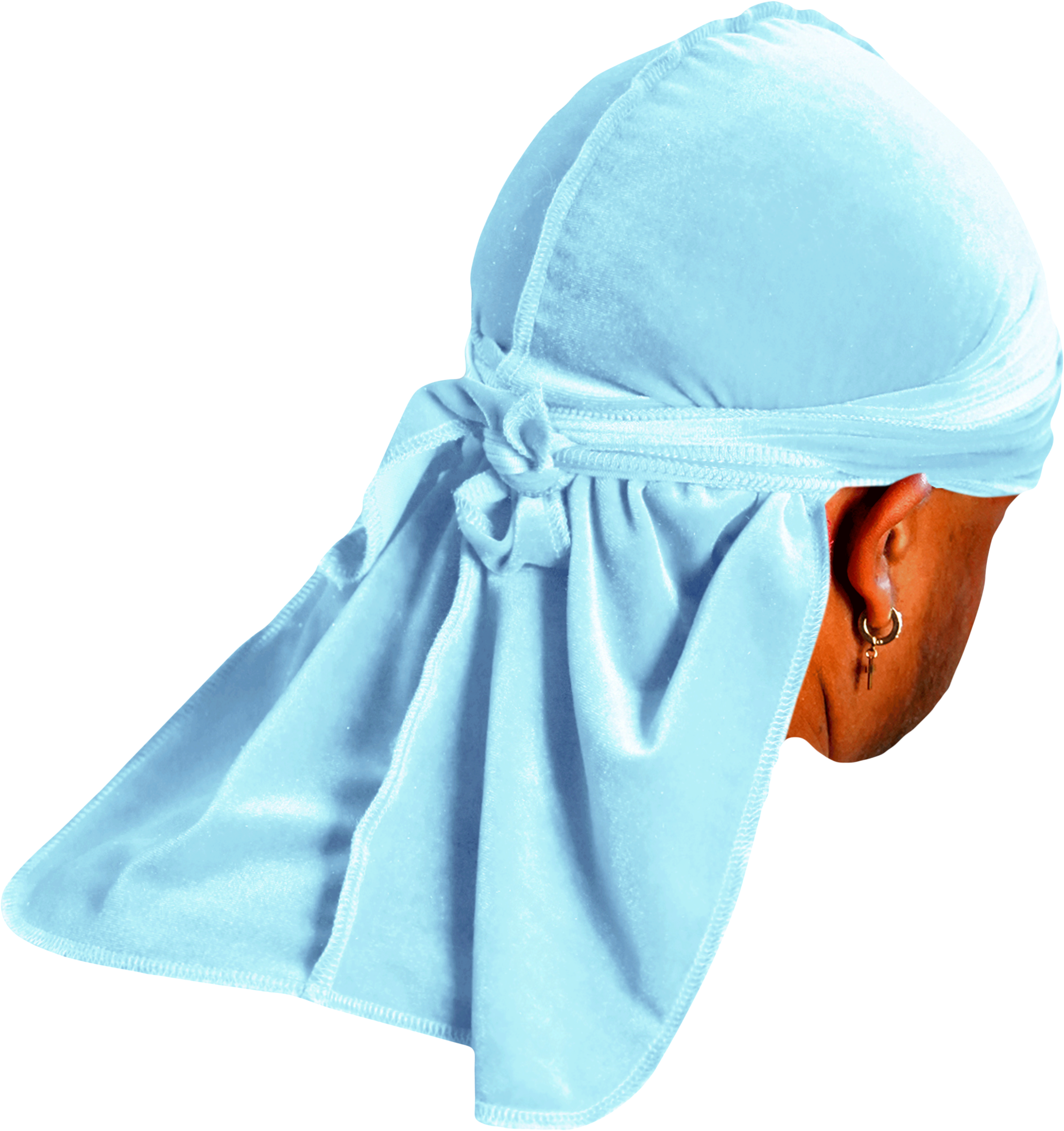Premium Baby Blue Velvet Durag