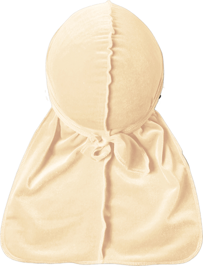 Premium Cream Khaki Velvet Durag