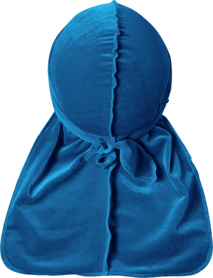 Premium Turquoise Blue Velvet Durag