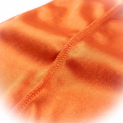 Premium Silk Durag Orange fabric close-up showing Orange silky satin texture and stitching detail