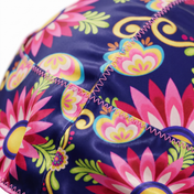 Cinco De Mayo 2.0 festive Satin Silky Durag fabric close-up showing Cinco De Mayo 2.0 festive print and stitching detail