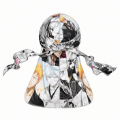 Bleach anime graphic Satin Silky Durag - premium silky durag back view showing wrap straps, tail and stitching
