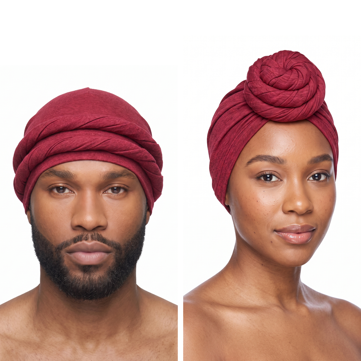Crimson Red (Canvas Red) Turban and Knot Pro bundle - his and hers - JagRags