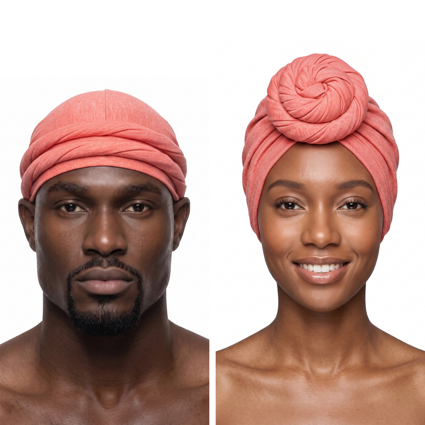 Coral Turban and Knot Pro bundle - his and hers - JagRags
