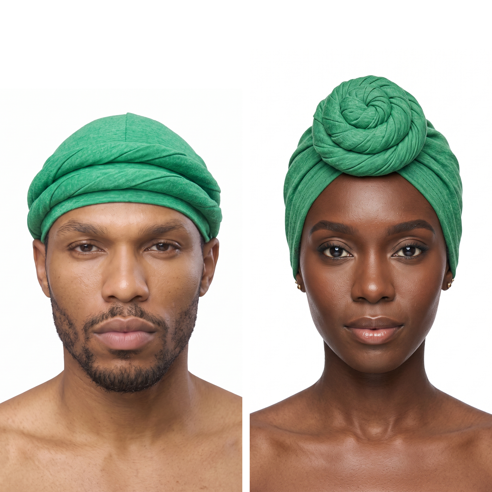 Green Turban and Knot Pro bundle - his and hers - JagRags