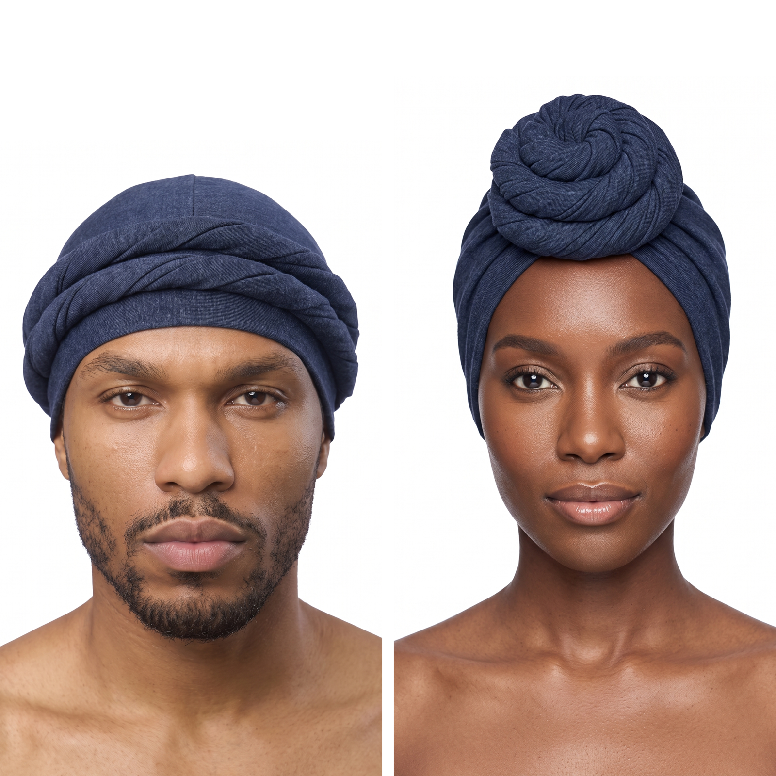 Navy Turban and Knot Pro bundle - his and hers - JagRags