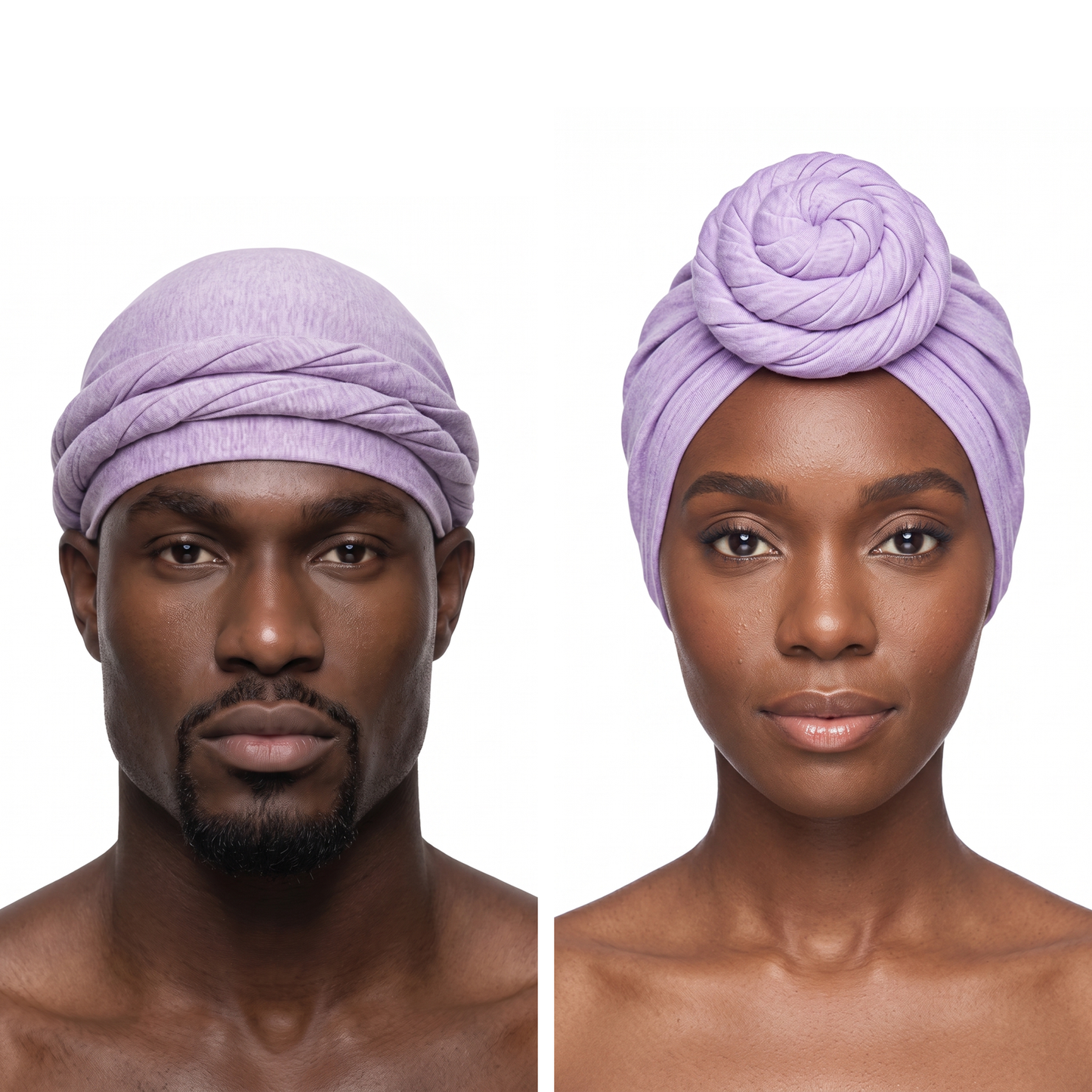 Lilac Turban and Knot Pro bundle - his and hers - JagRags