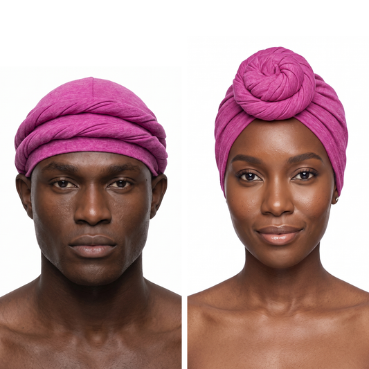 Magenta Turban and Knot Pro bundle - his and hers - JagRags