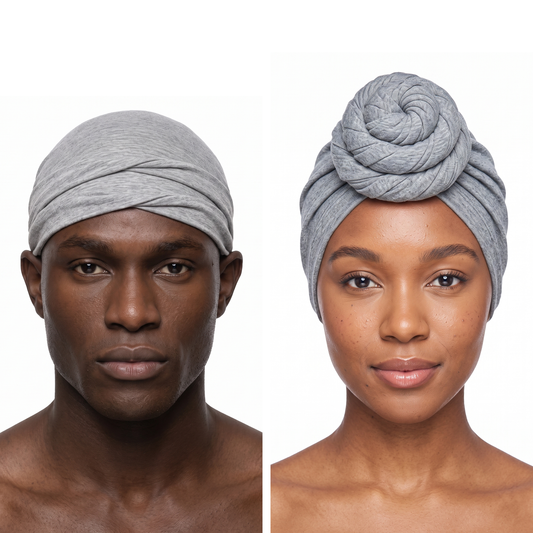 Silver Turban and Knot Pro bundle - his and hers - JagRags