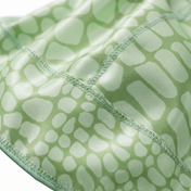 Green crocodile skin Satin Silky Durag fabric close-up showing Green crocodile skin print and stitching detail