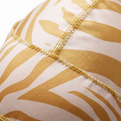 Zebra Cream animal print Satin Silky Durag fabric close-up showing Zebra Cream animal print print and stitching detail