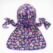 Cinco De Mayo 1.0 festive Satin Silky Durag - premium silky durag back view showing wrap straps, tail and stitching