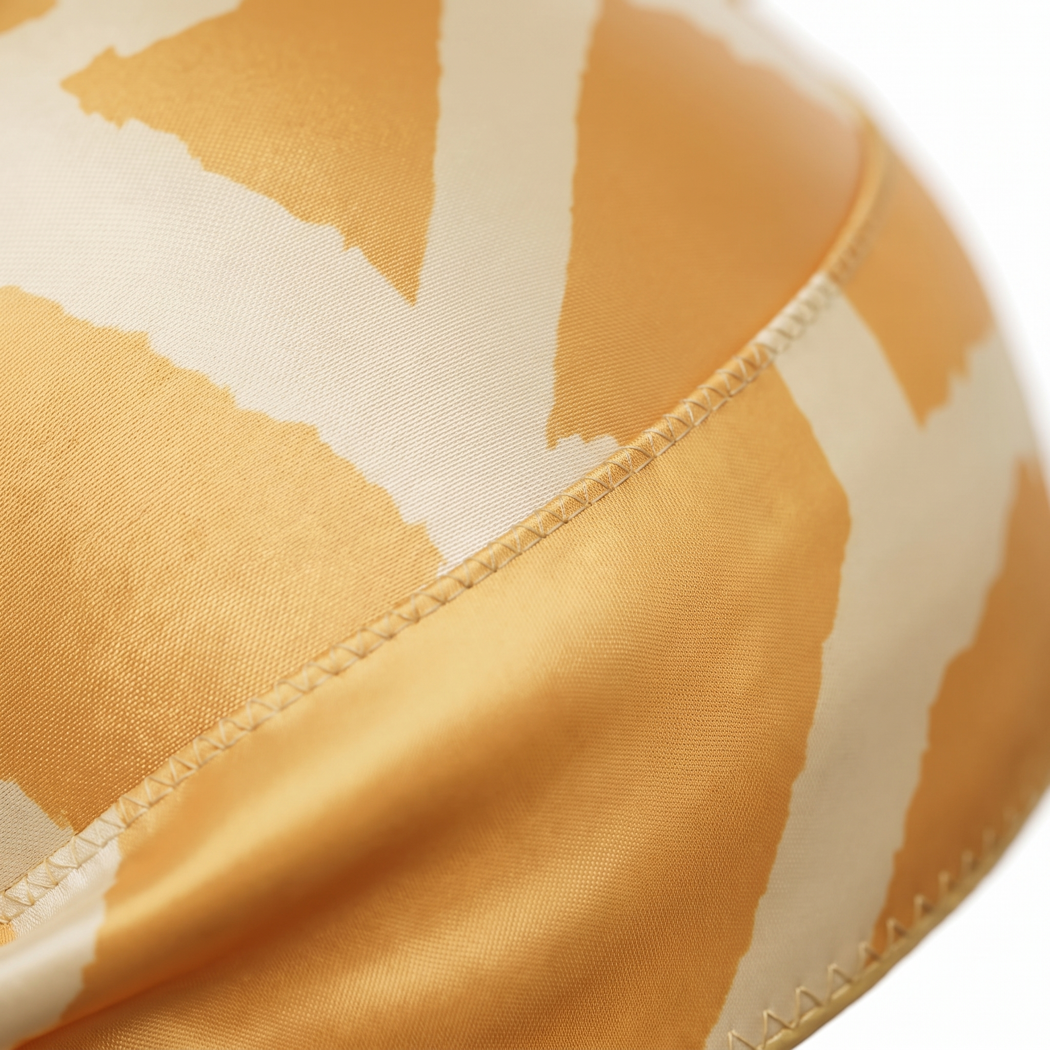 Giraffe animal print Satin Silky Durag fabric close-up showing Giraffe animal print print and stitching detail
