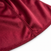 Premium Cherry Red  Silk Durag fabric close-up showing Cherry Red silky satin texture and stitching detail