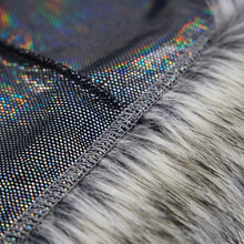 Premium Fur Hologram Durag fabric close-up showing texture and stitching detail