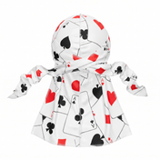 Ace playing card graphic Satin Silky Durag - premium silky durag back view showing wrap straps, tail and stitching