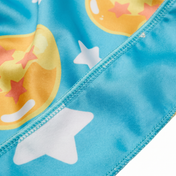 Dragon Ball Z Turquoise Satin Silky Durag fabric close-up showing Dragon Ball Z Turquoise print and stitching detail