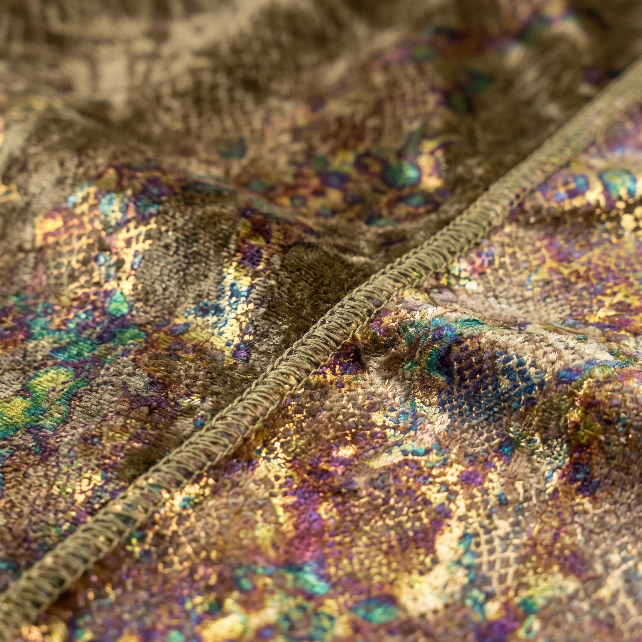Elite Pattern Khaki Snake-Print Velvet Durag fabric close-up showing texture and stitching detail