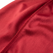 Premium Red Silk Durag fabric close-up showing Red silky satin texture and stitching detail
