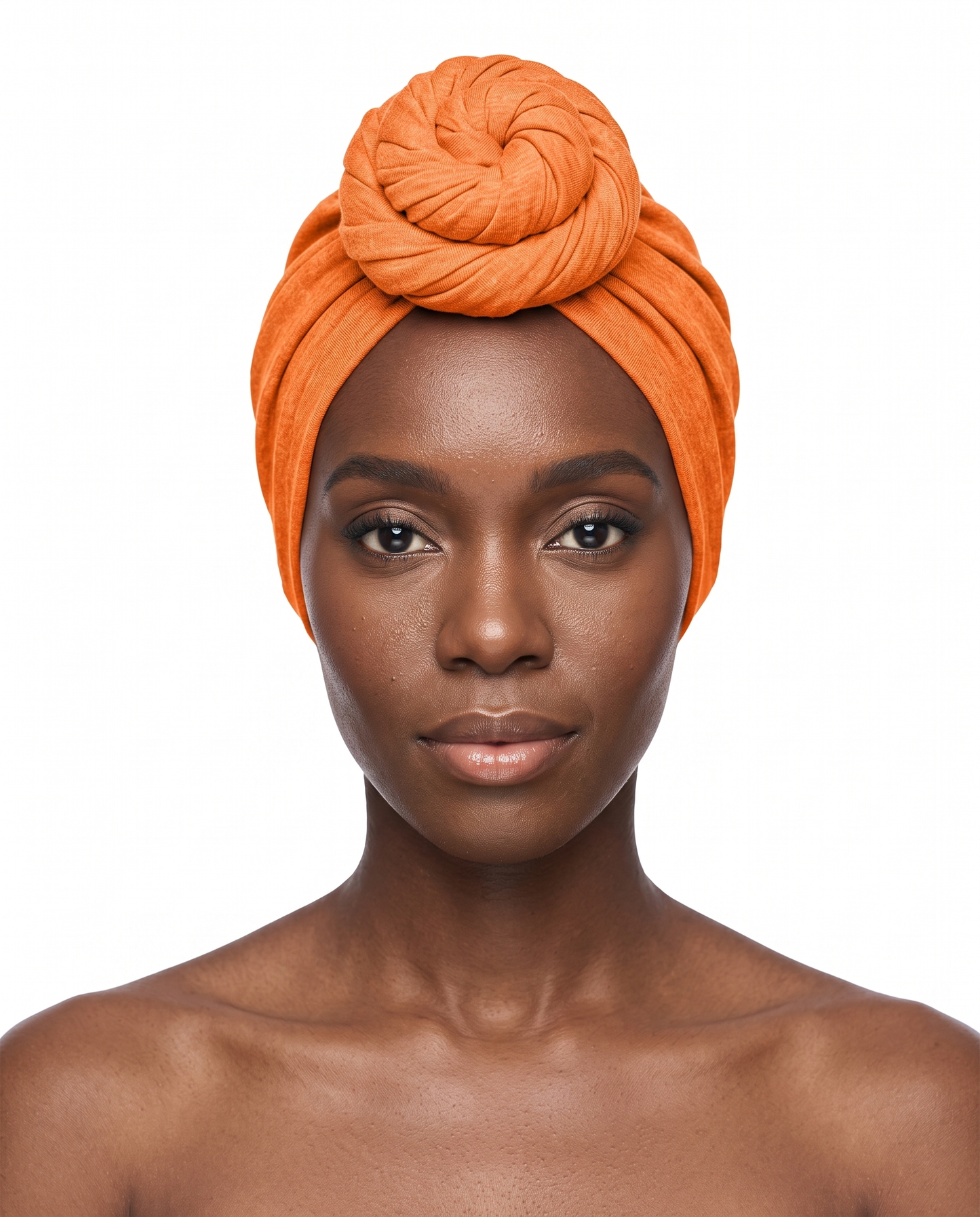 Orange Knot Pro Women's Headwrap on model - JagRags