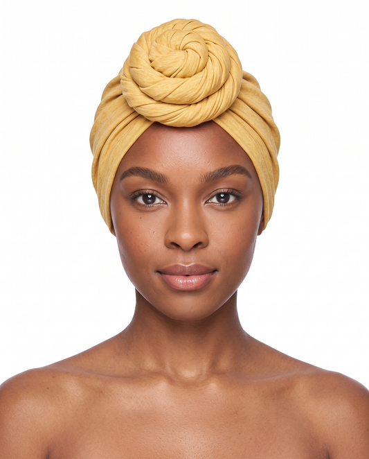 Gold Knot Pro Women's Headwrap on model - JagRags