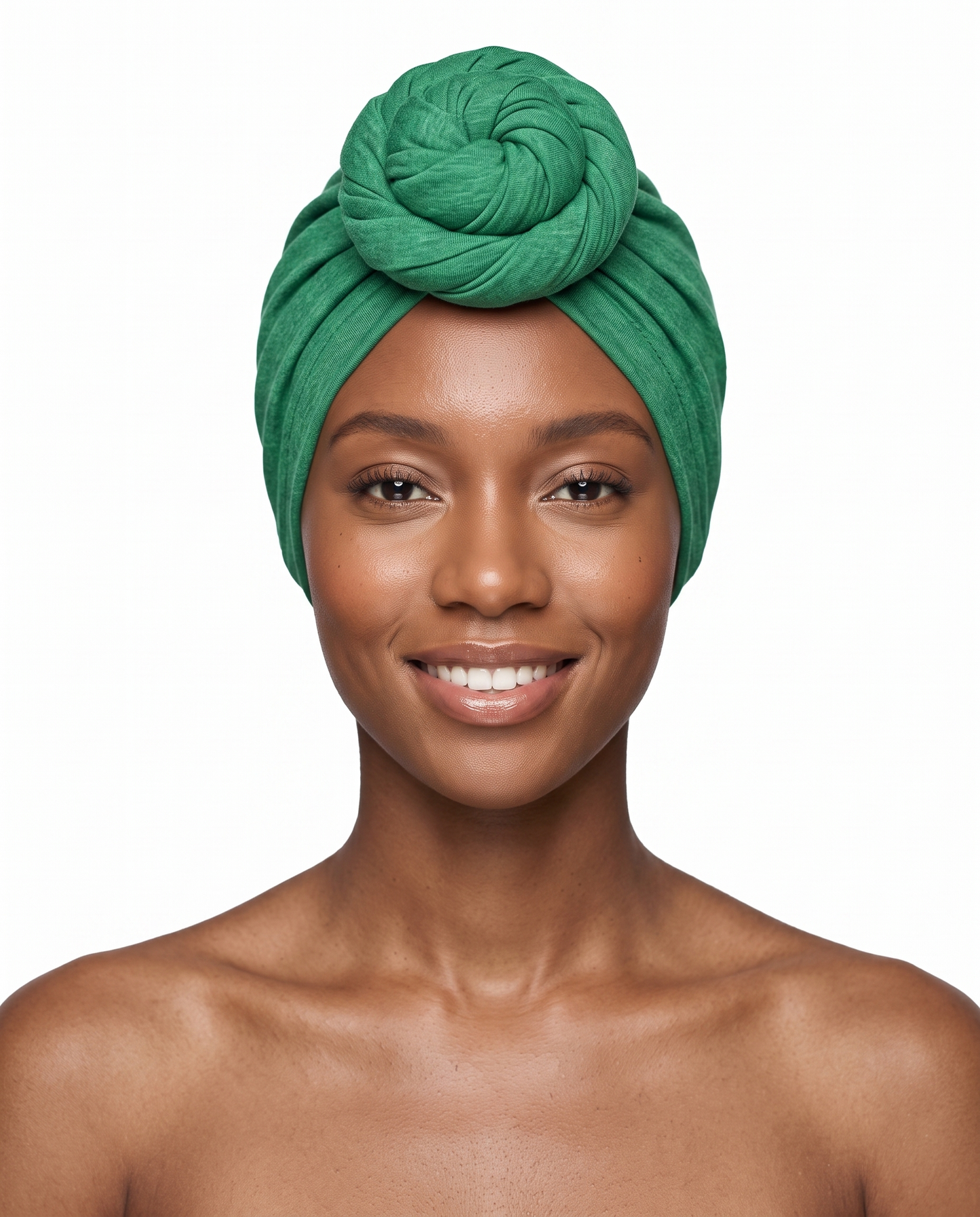 Kelly Green Knot Pro Women's Headwrap on model - JagRags