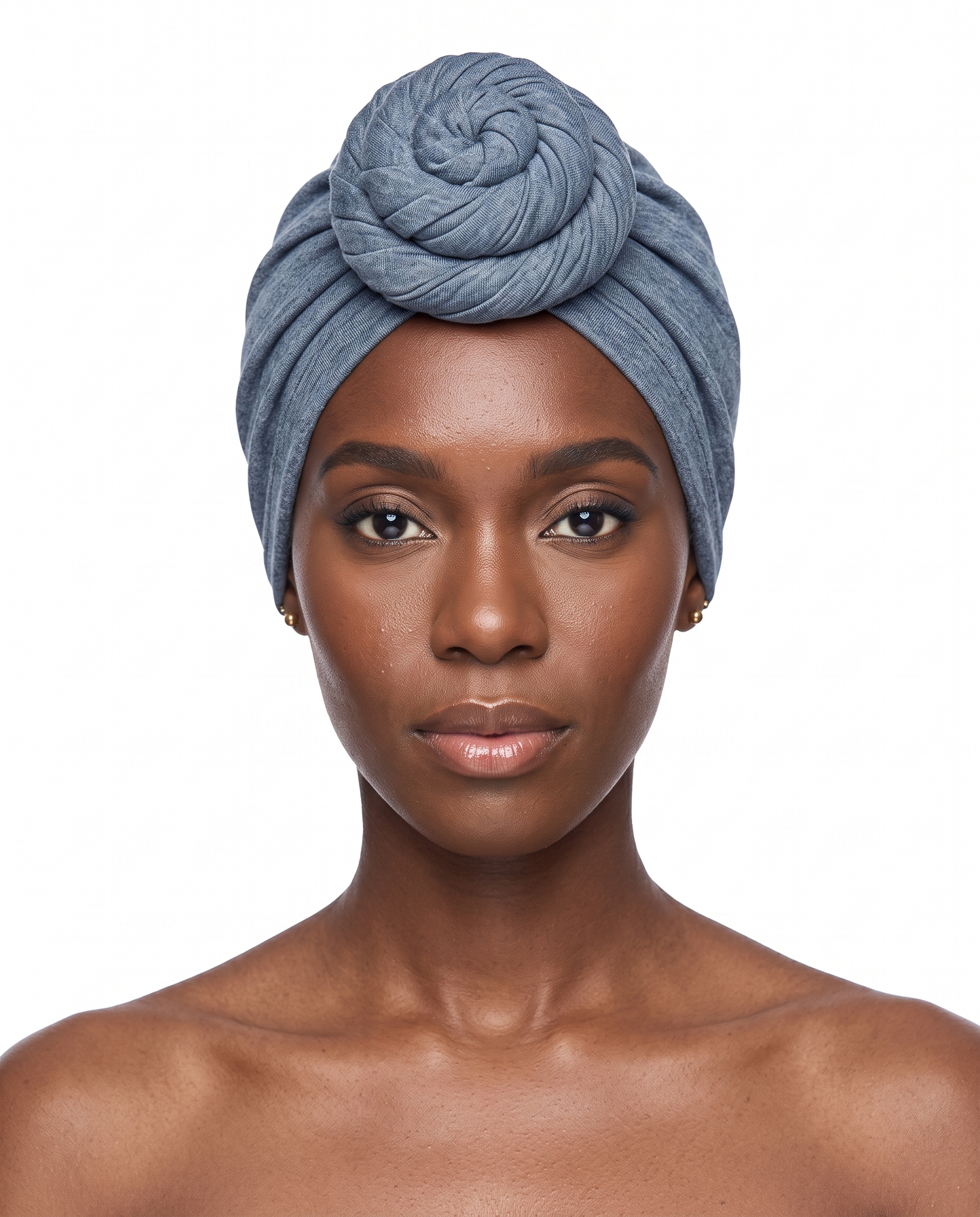 Steel Blue Knot Pro Women's Headwrap on model - JagRags