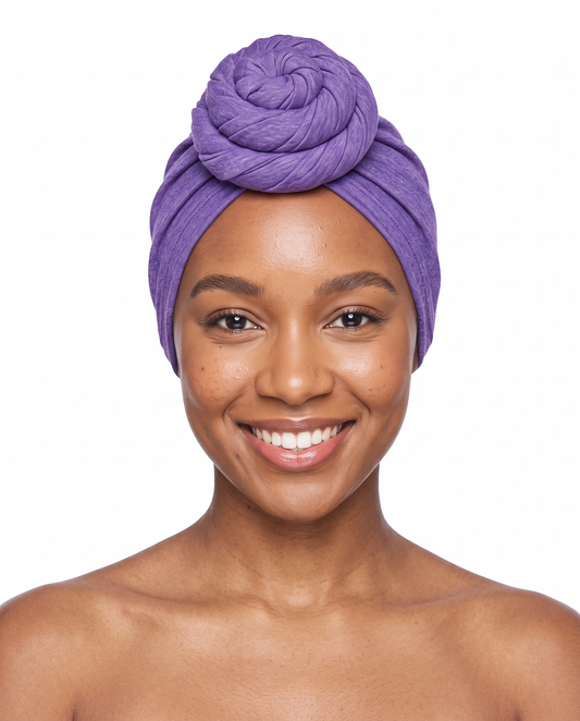 Purple Knot Pro Women's Headwrap on model - JagRags