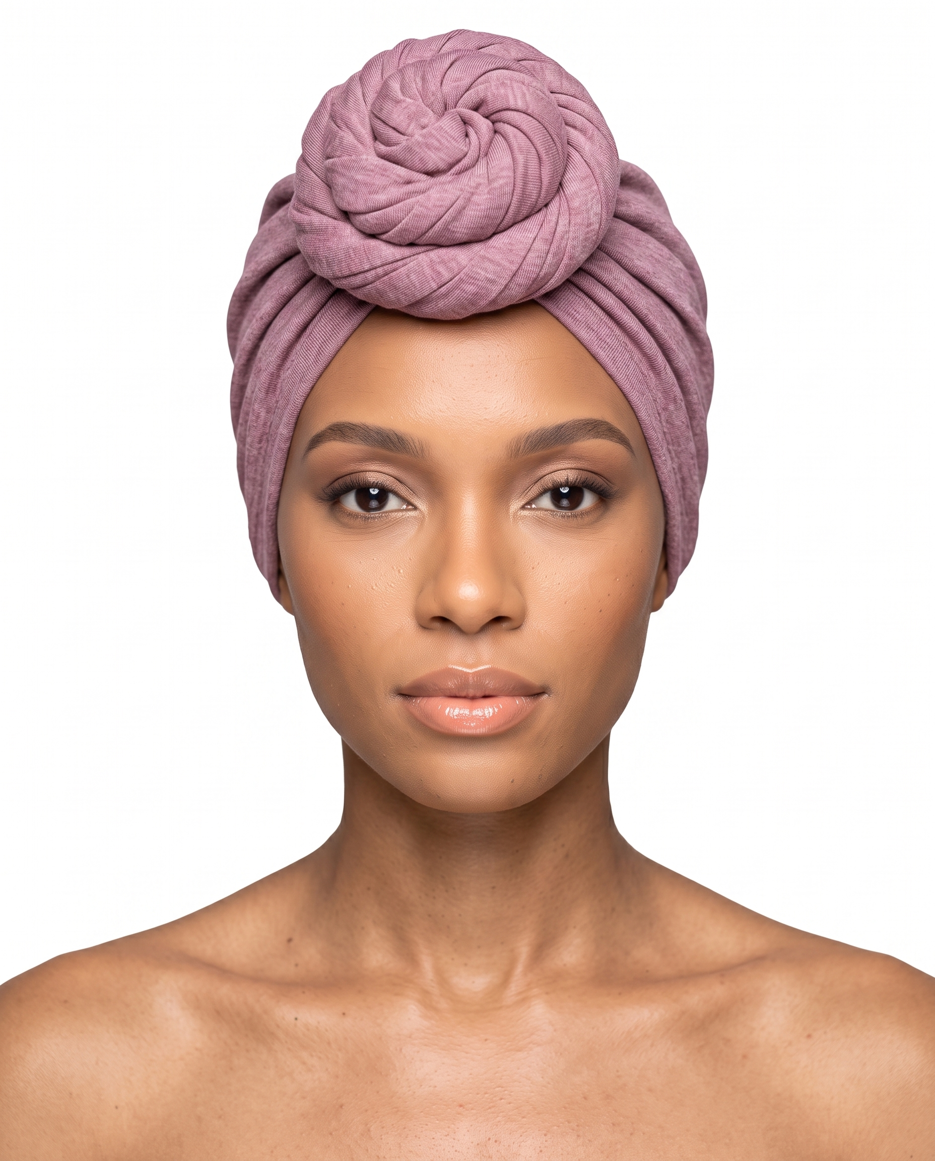 Mauve Knot Pro Women's Headwrap on model - JagRags