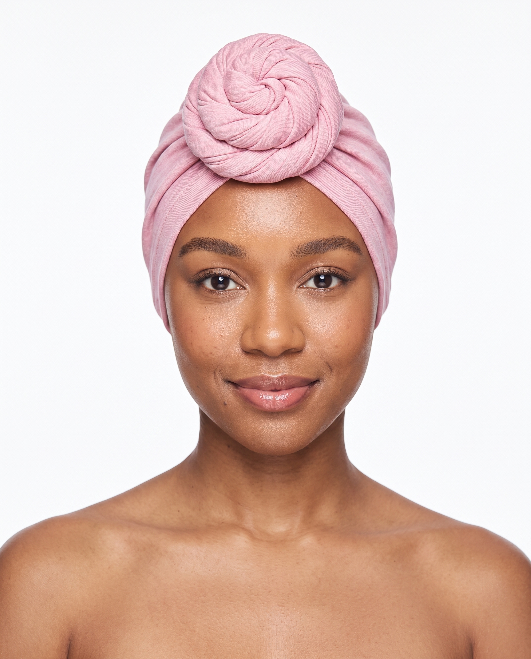 Soft Pink Knot Pro Women's Headwrap on model - JagRags