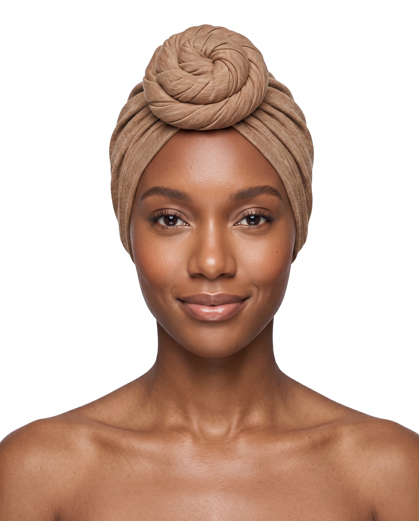 Tan Knot Pro Women's Headwrap on model - JagRags