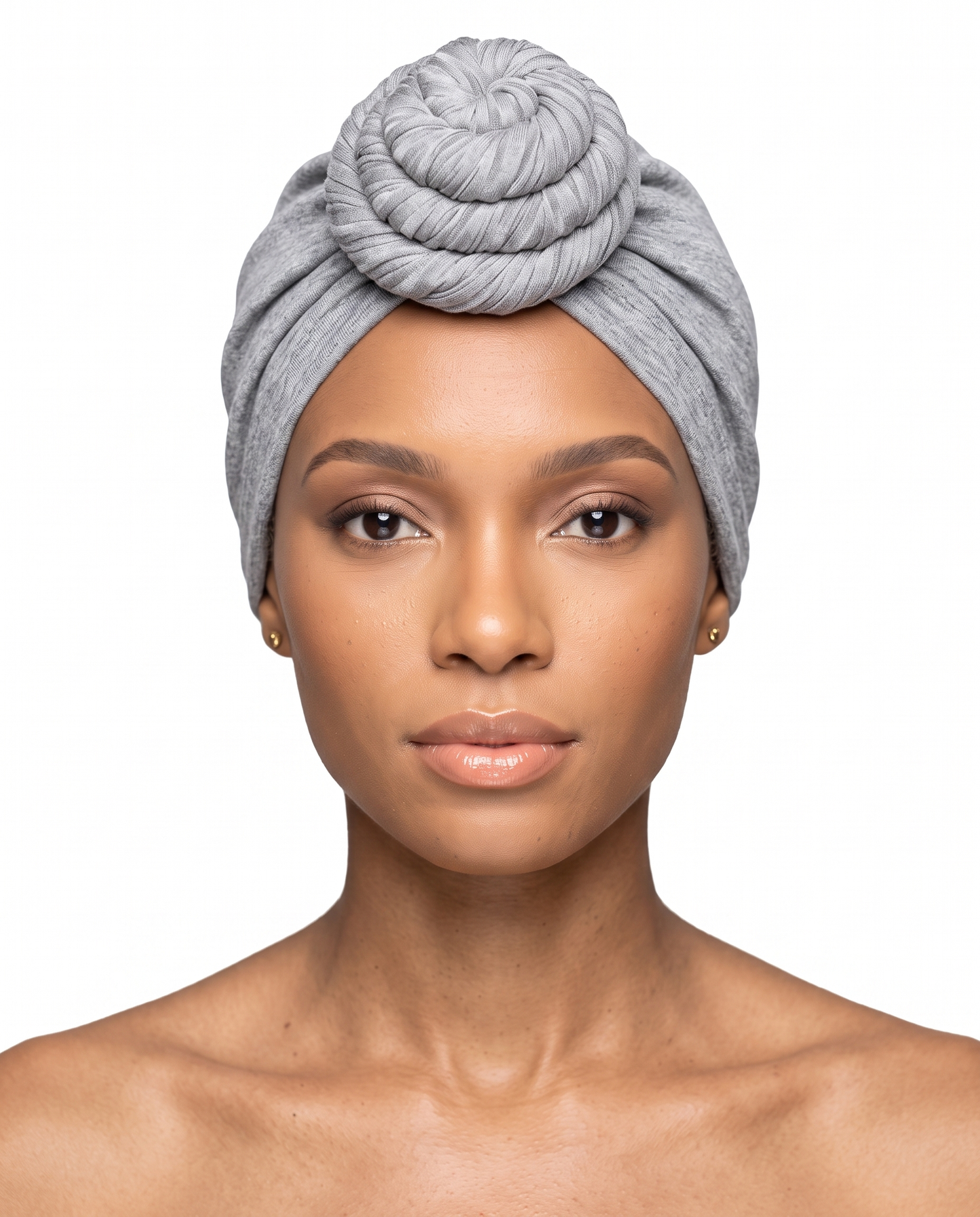 Light Grey Knot Pro Women's Headwrap on model - JagRags