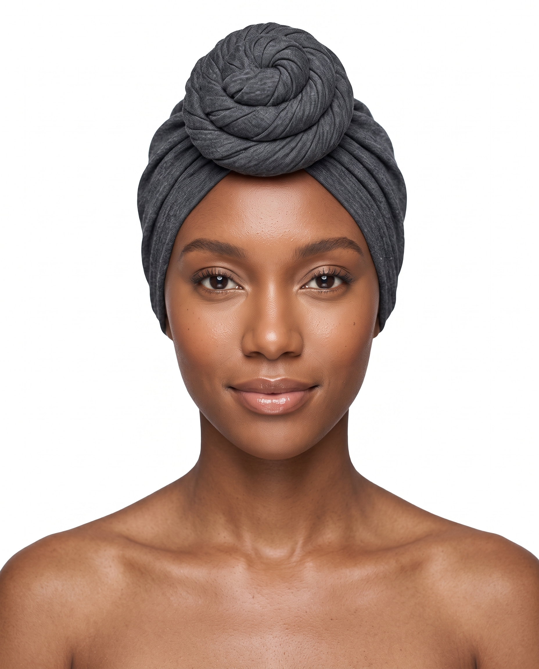 Athletic Dark Grey Knot Pro Women's Headwrap on model - JagRags
