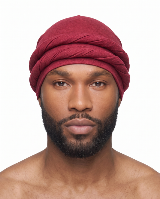 Crimson Red (Canvas Red) men's halo turban