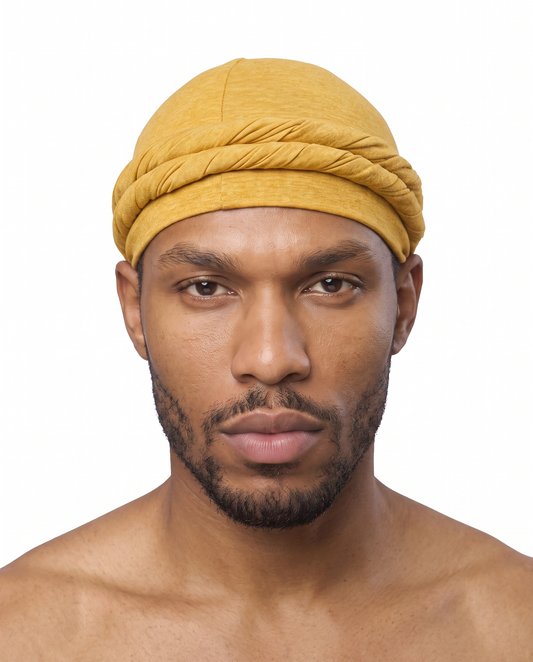 Gold men's halo turban