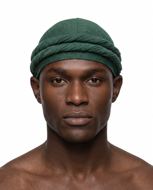 Forest Green men's halo turban