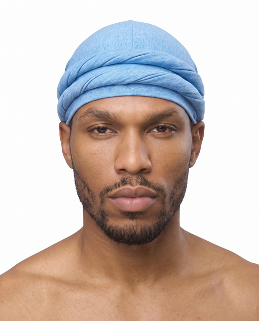 Light Blue men's halo turban