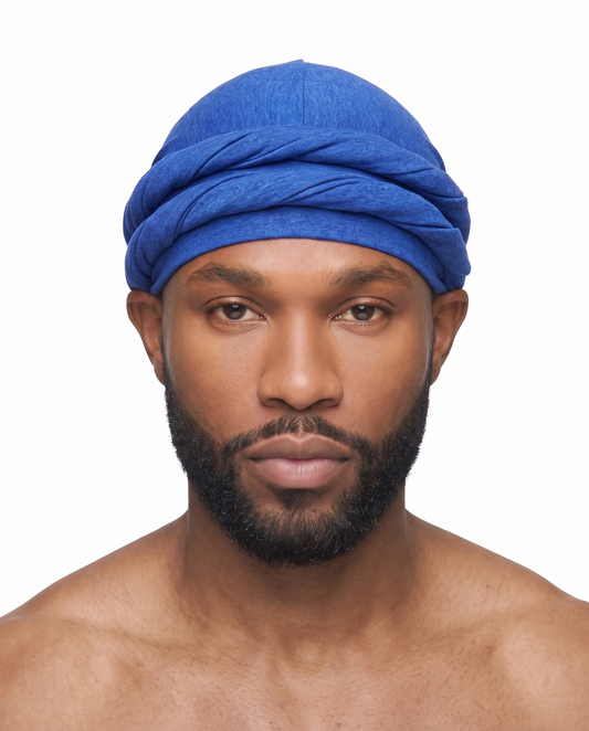 Royal Blue men's halo turban