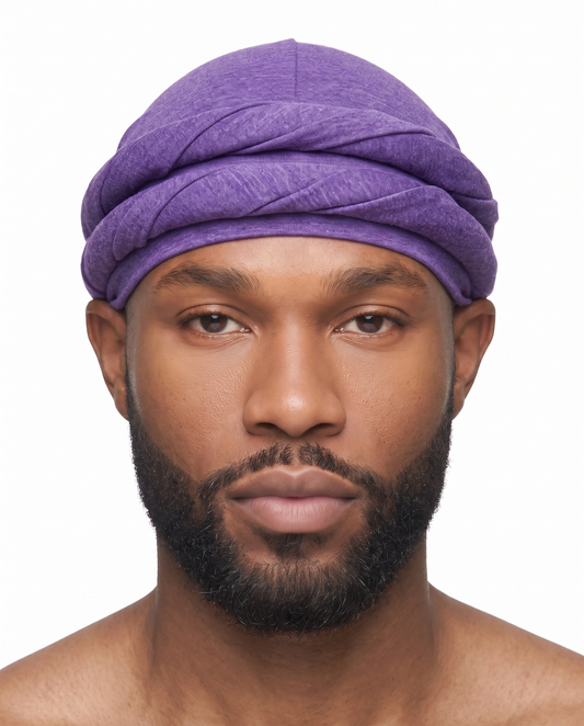 Purple men's halo turban